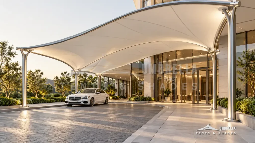 Car Parking Canopies in Saudi Arabia by Umbrella Parking Shades — photo 1