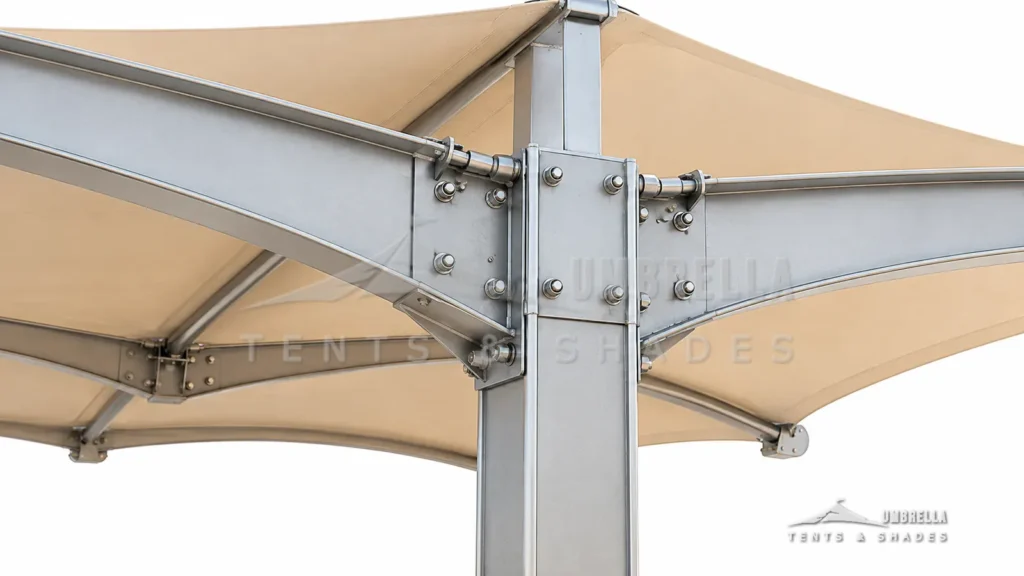 Double Cantilever Car Parking Shades in Saudi Arabia by Umbrella Parking Shades — photo 4