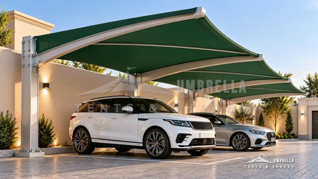 PVC Car Parking Shades in Saudi Arabia by Umbrella Parking Shades — photo 2