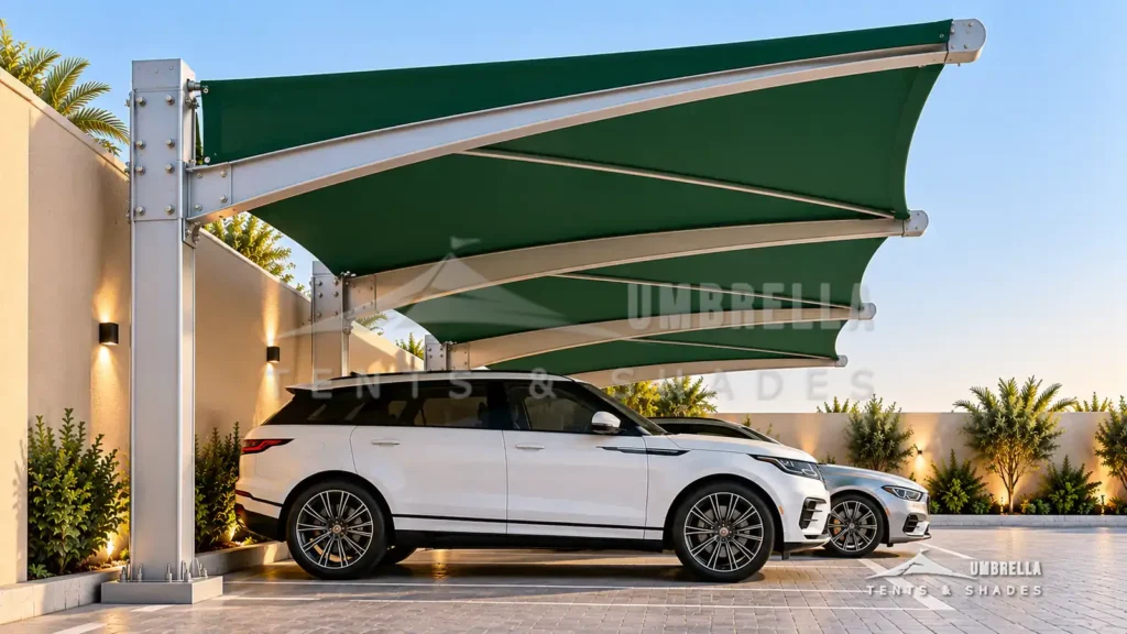 PVC Car Parking Shades in Saudi Arabia by Umbrella Parking Shades — photo 3