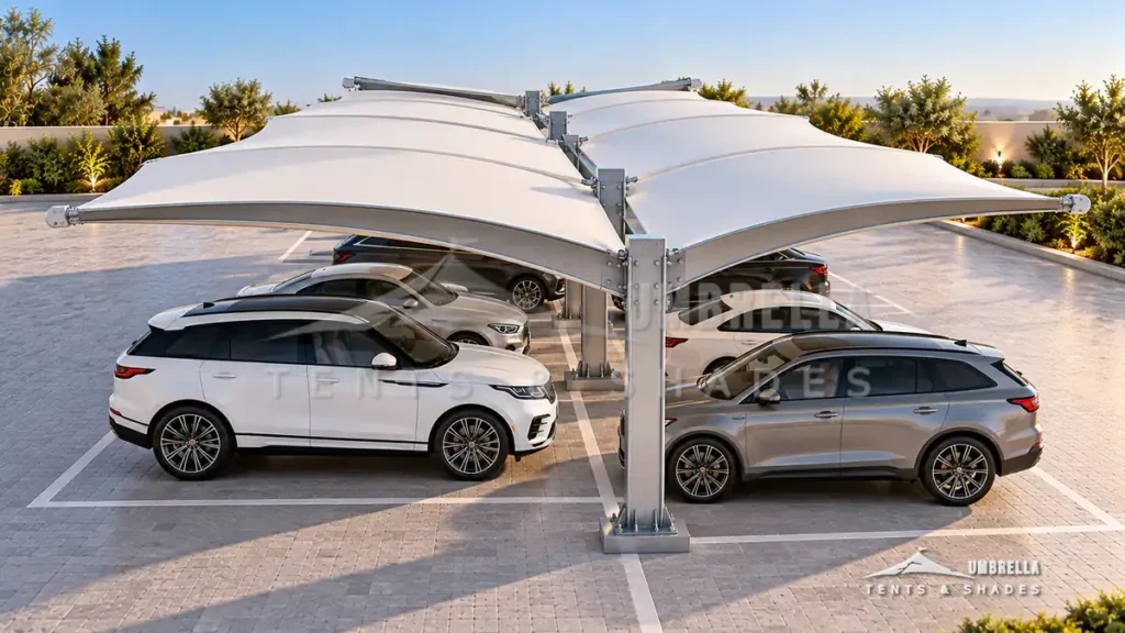 T-Cantilever Car Parking Shades in Saudi Arabia by Umbrella Parking Shades — photo 1